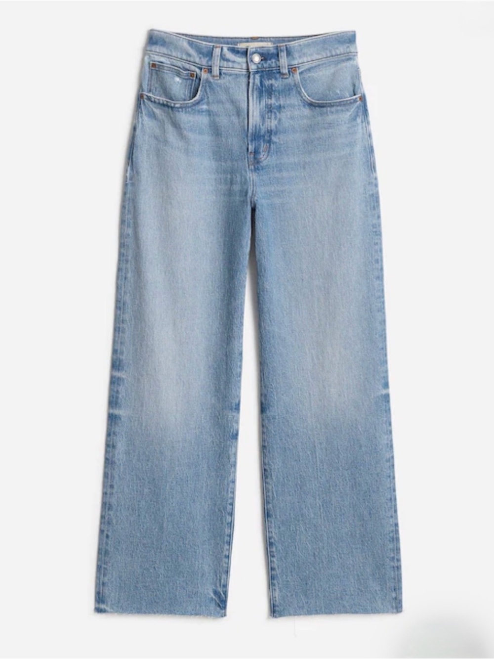 Madewell Women’s The Perfect Vintage Wide-Leg Crop Jean with raw hem.25.NWT